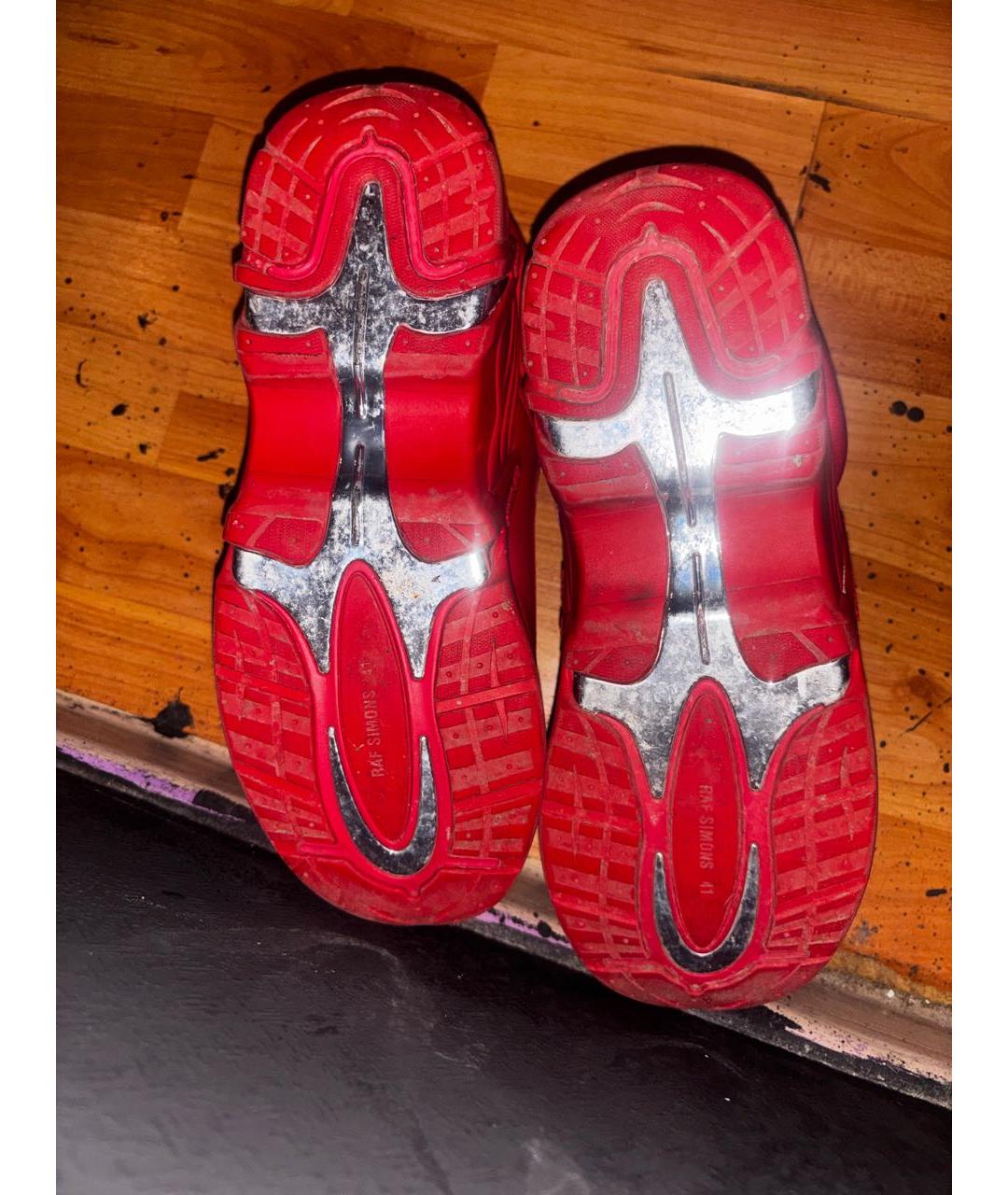 RAF SIMONS Красные синтетические высокие ботинки, фото 4