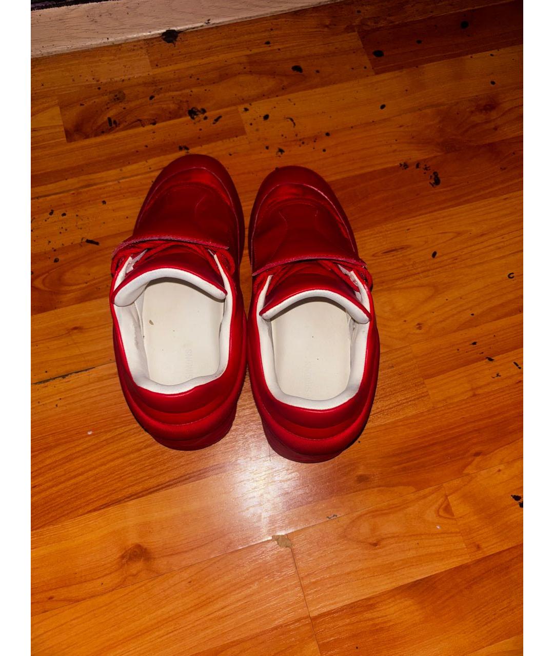 RAF SIMONS Красные синтетические высокие ботинки, фото 3