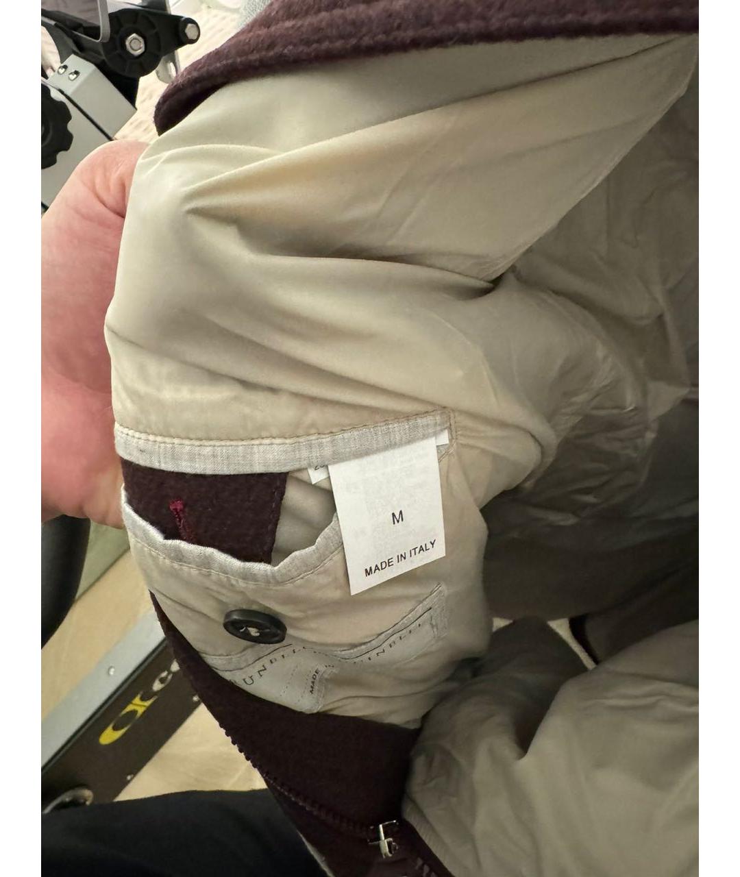 BRUNELLO CUCINELLI Фиолетовый шерстяной пуховик, фото 3