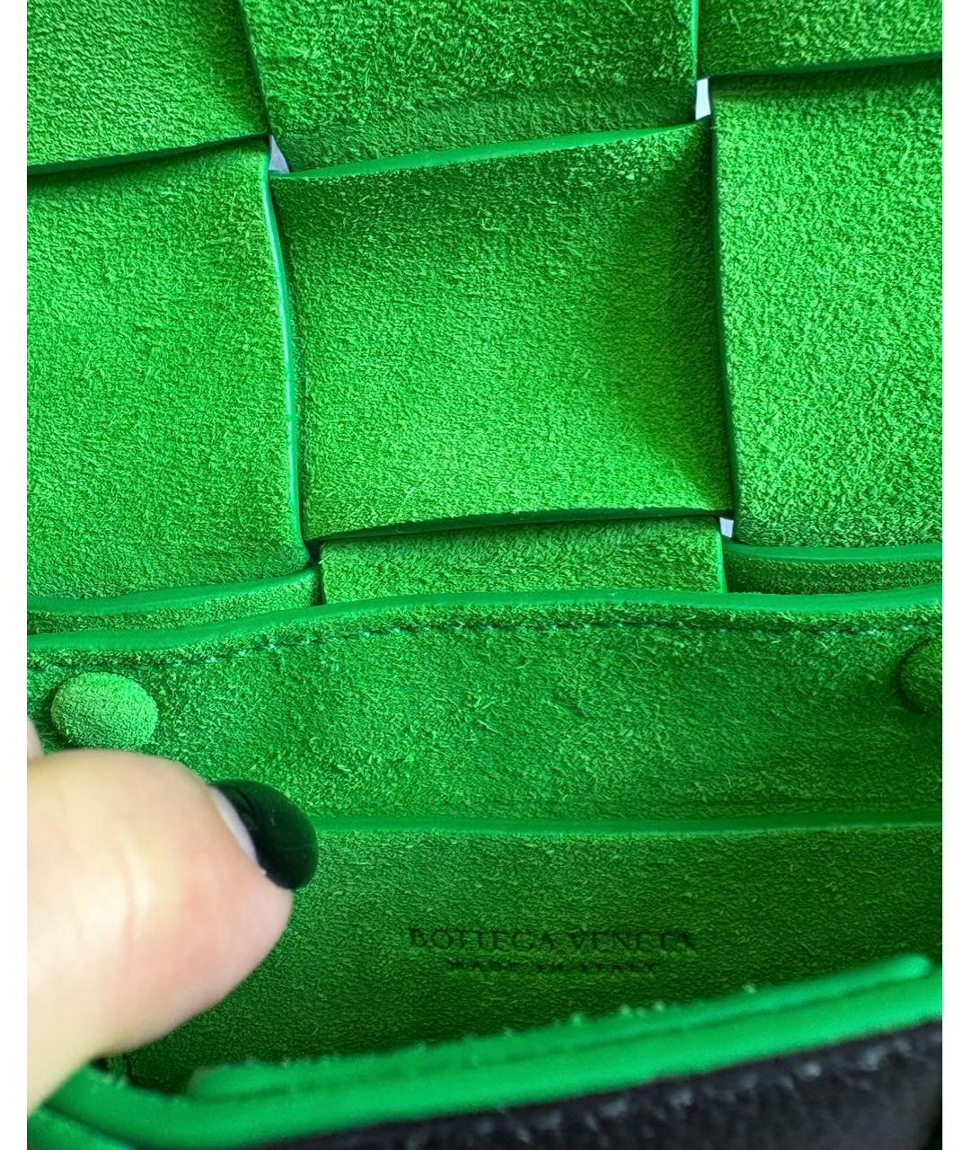BOTTEGA VENETA Черная кожаная сумка через плечо, фото 5