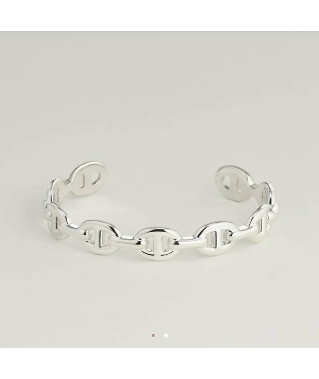HERMES Серебрянный серебряный браслет, фото 6