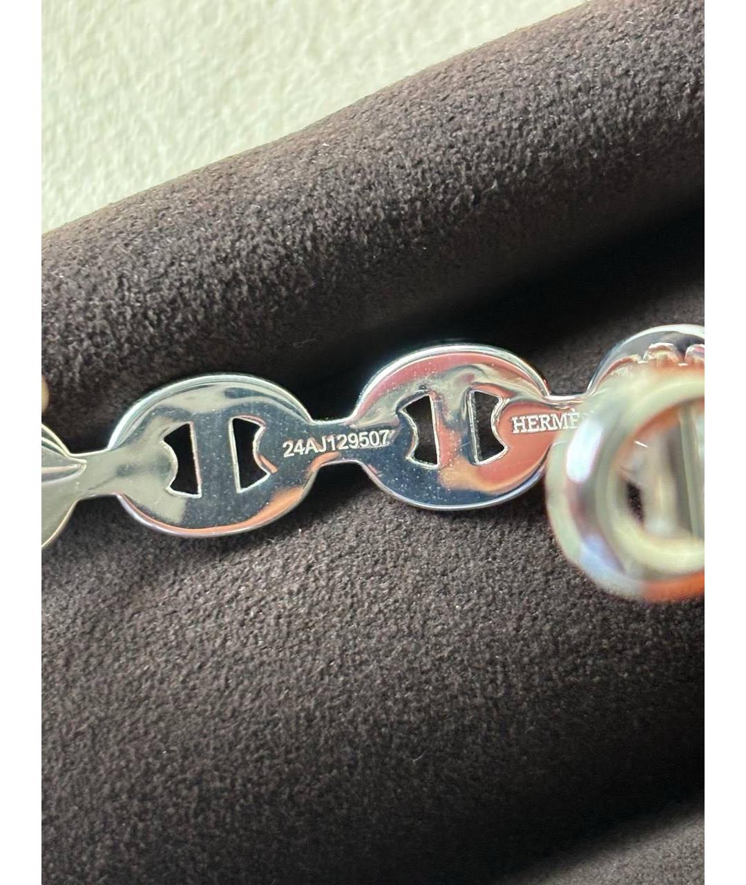 HERMES Серебрянный серебряный браслет, фото 3