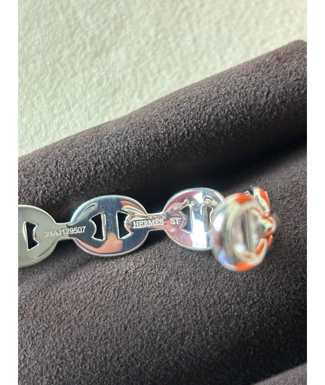 HERMES Серебрянный серебряный браслет, фото 4