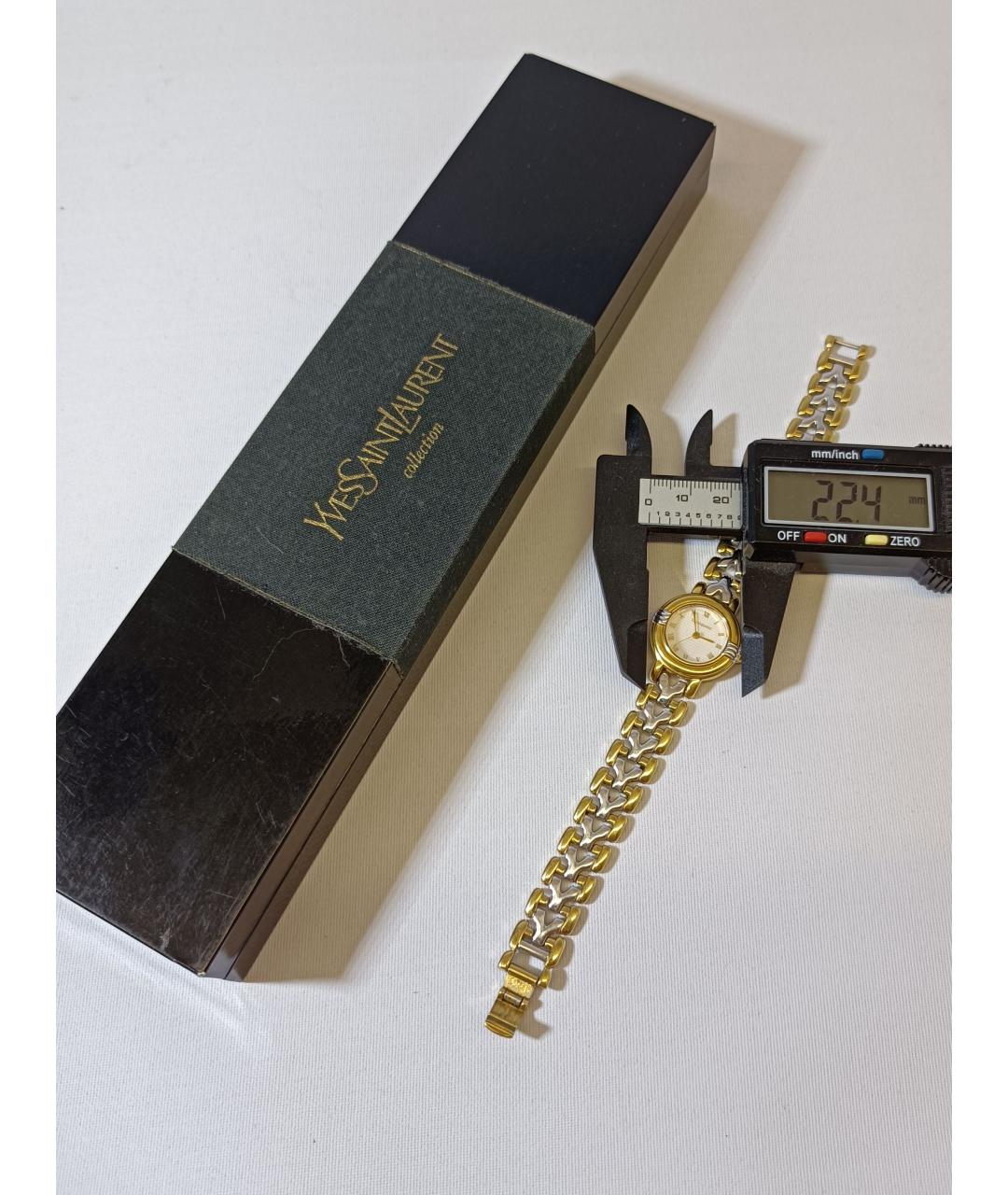 SAINT LAURENT Серебряные металлические часы, фото 8