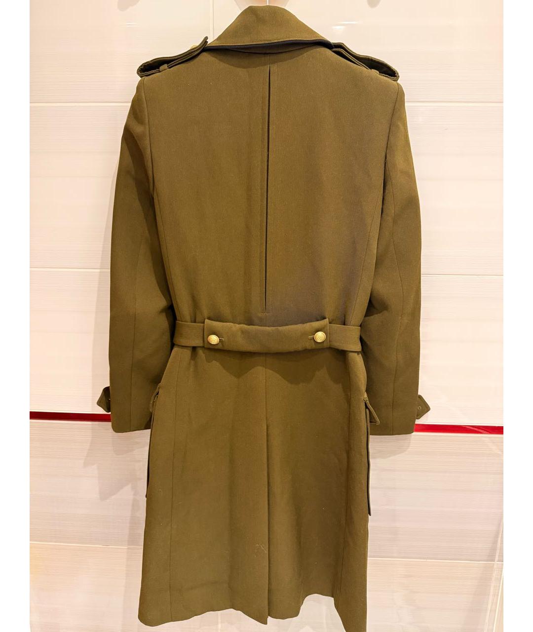 BALENCIAGA Хаки шерстяное пальто, фото 2