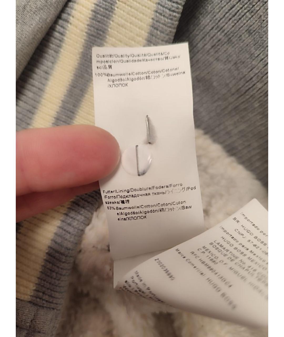 HUGO BOSS Серая хлопковая куртка, фото 9