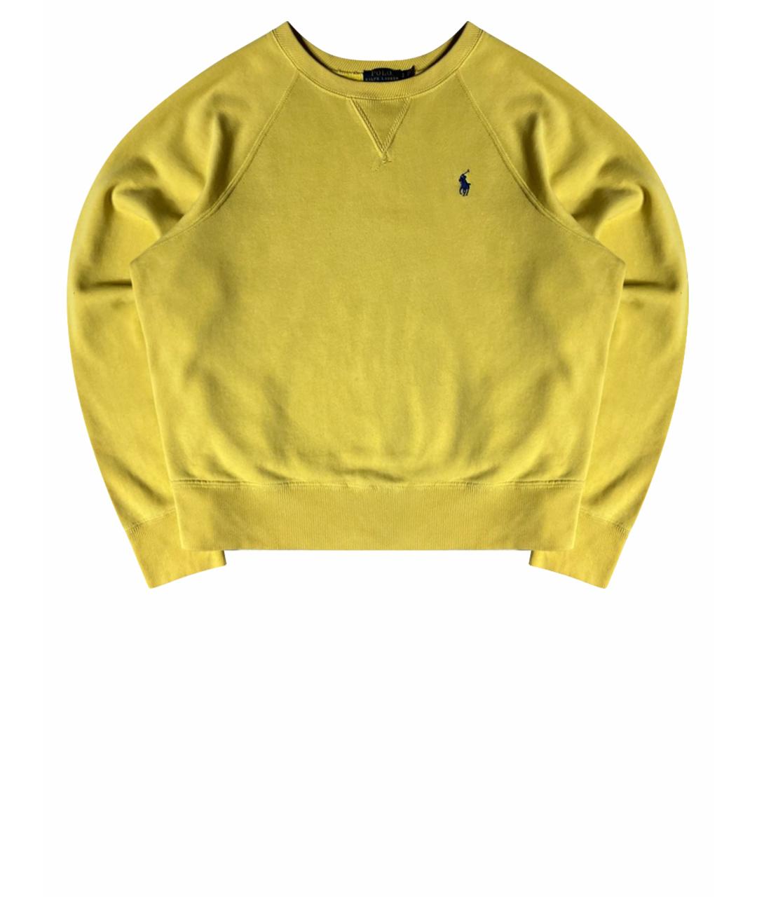POLO RALPH LAUREN Желтый хлопко-эластановый джемпер / свитер, фото 1
