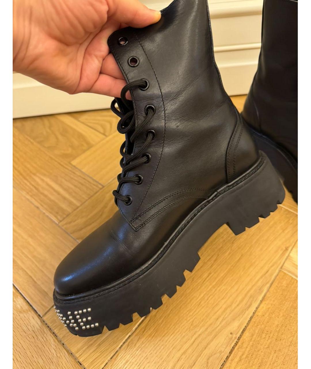 CELINE Черные кожаные ботинки, фото 2