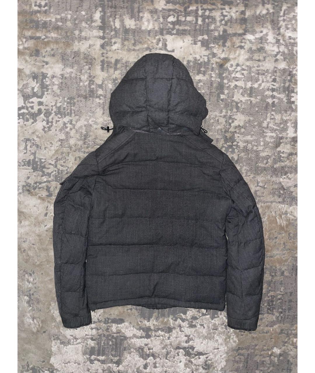 MONCLER Серый полиамидовый пуховик, фото 2