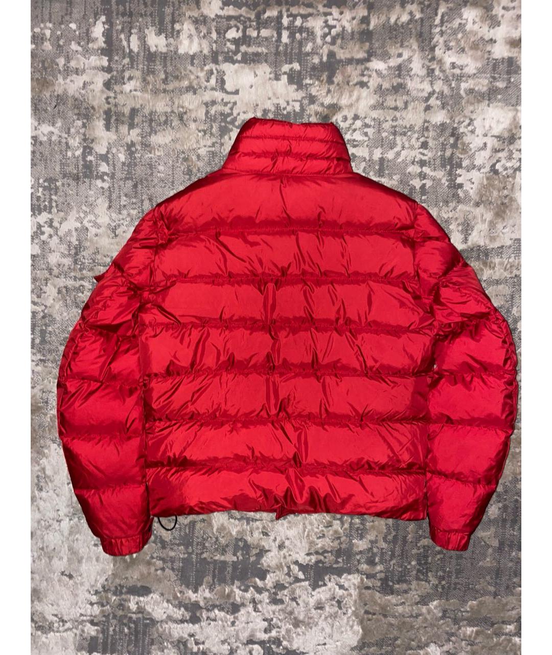 MONCLER Красный полиамидовый пуховик, фото 2