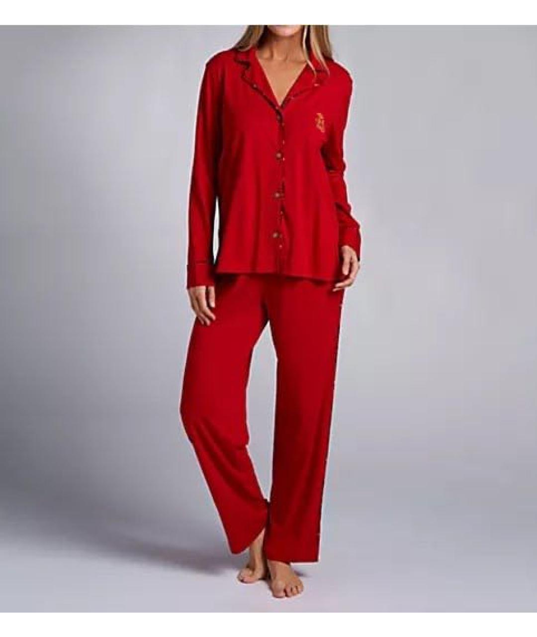 RALPH LAUREN Красная вискозная пижама, фото 5