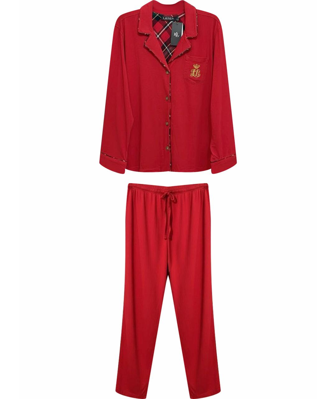 RALPH LAUREN Красная вискозная пижама, фото 1