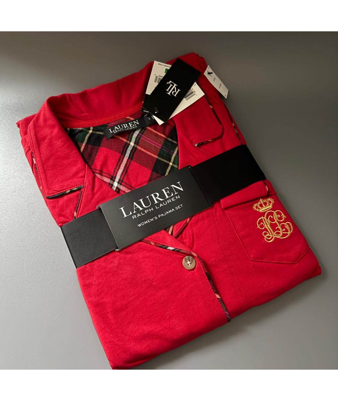 RALPH LAUREN Красная вискозная пижама, фото 4