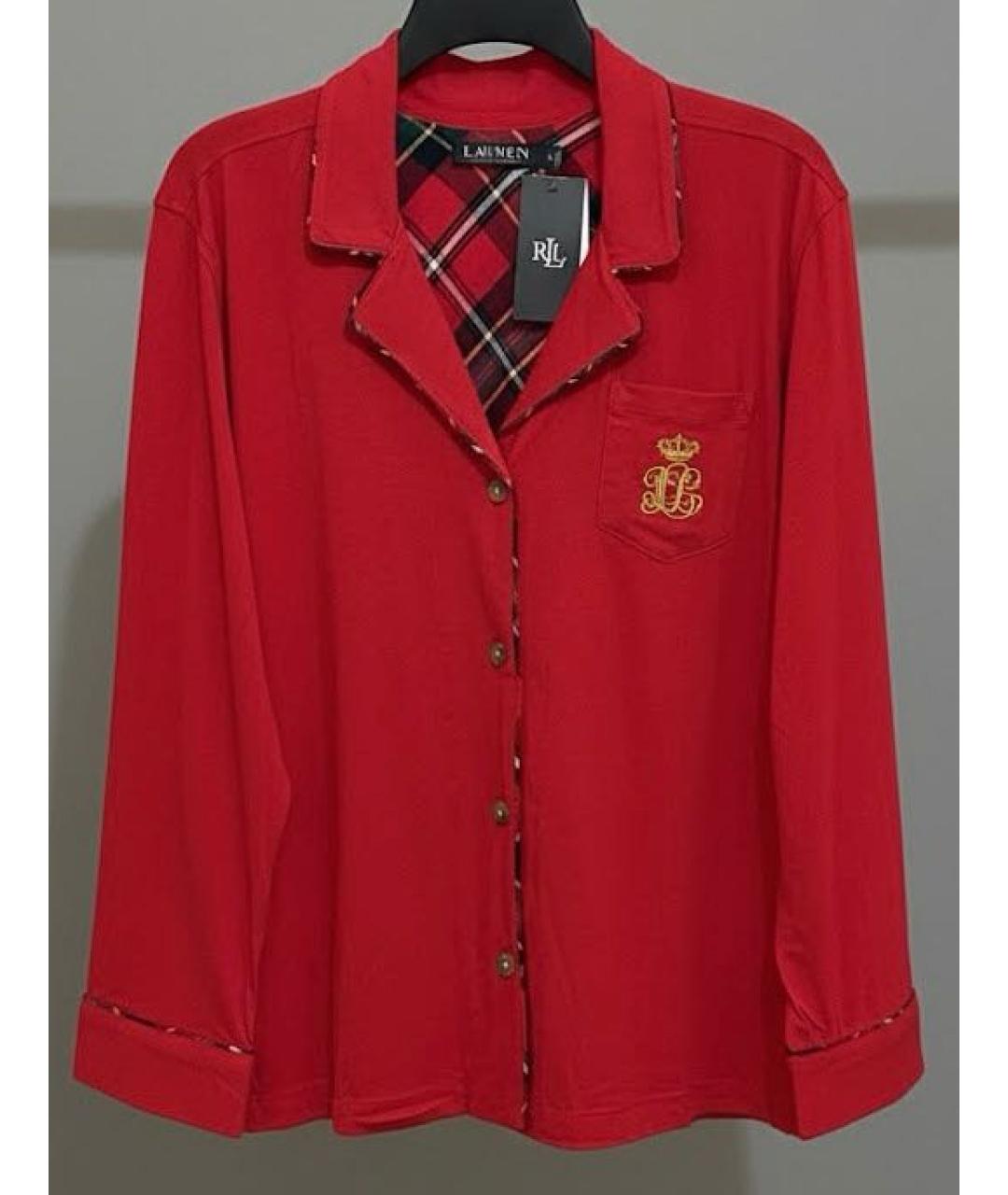 RALPH LAUREN Красная вискозная пижама, фото 9