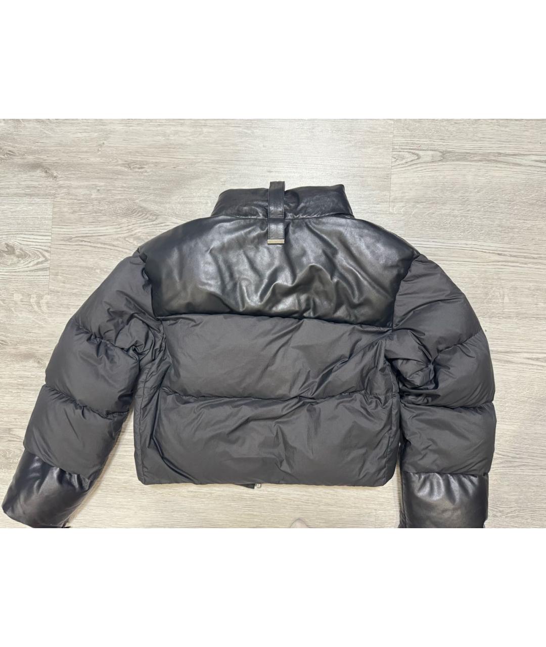 DROME Черный кожаный пуховик, фото 2