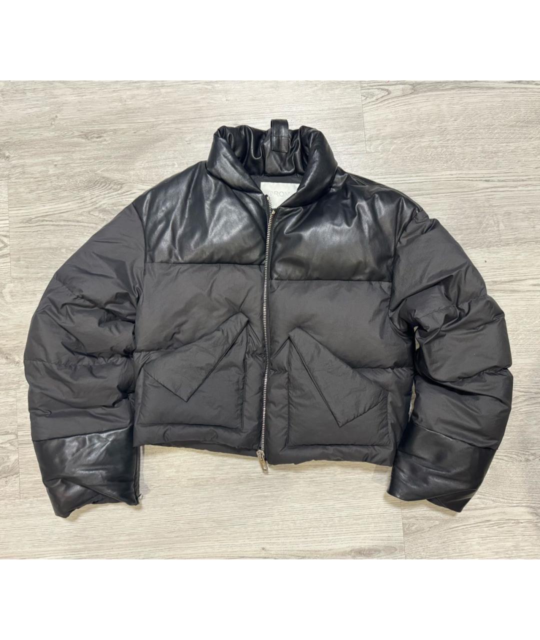 DROME Черный кожаный пуховик, фото 9