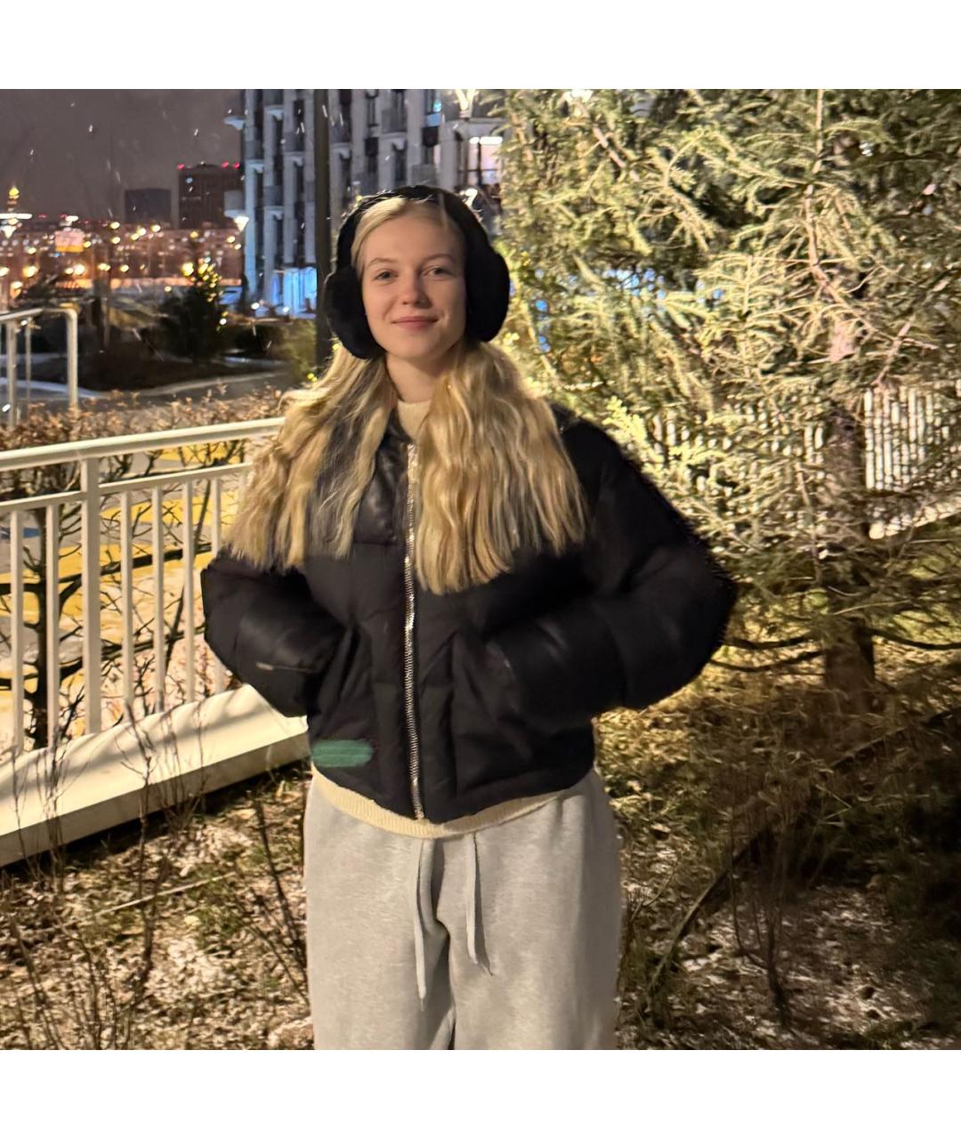 DROME Черный кожаный пуховик, фото 6