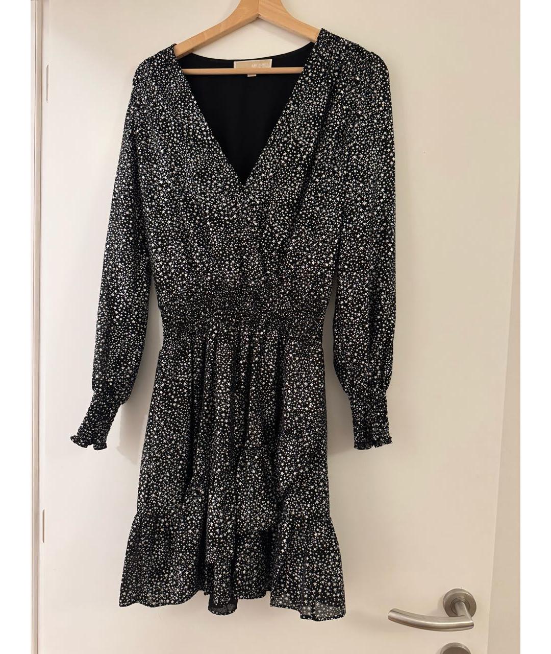 MICHAEL KORS Черное полиэстеровое коктейльное платье, фото 4