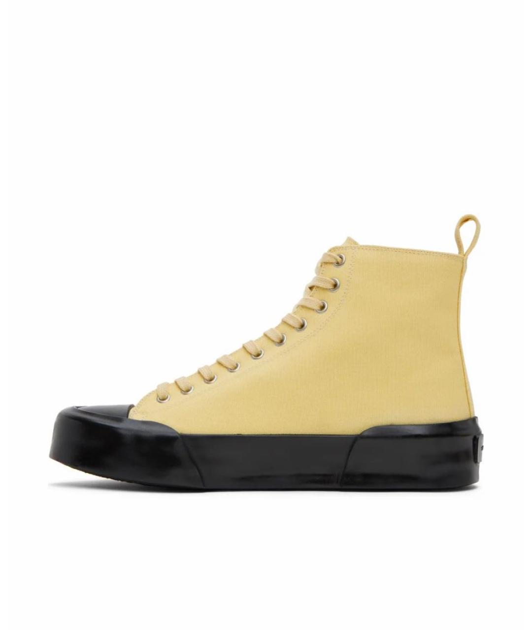 JIL SANDER Бежевые текстильные кеды, фото 3