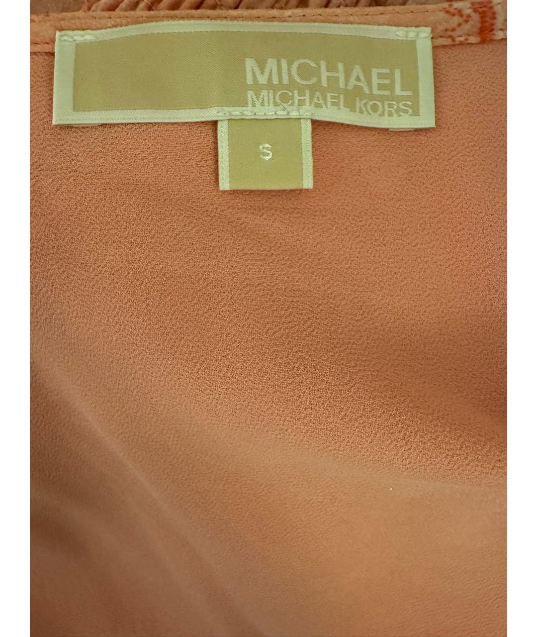 MICHAEL KORS Коралловое полиэстеровое коктейльное платье, фото 3