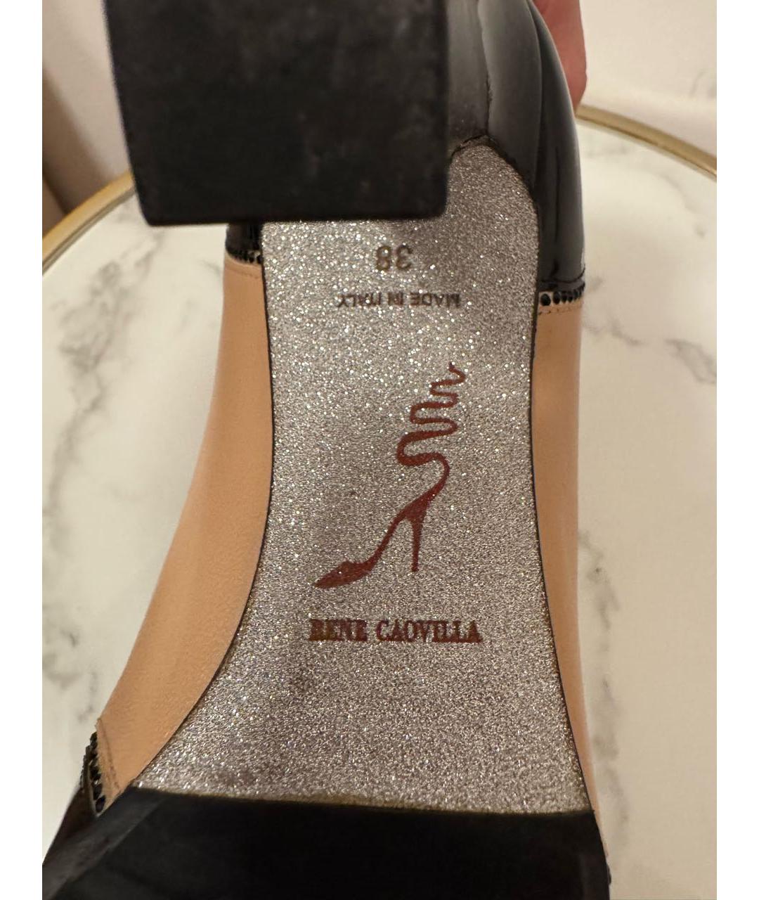 RENE CAOVILLA Бежевые туфли из лакированной кожи, фото 5