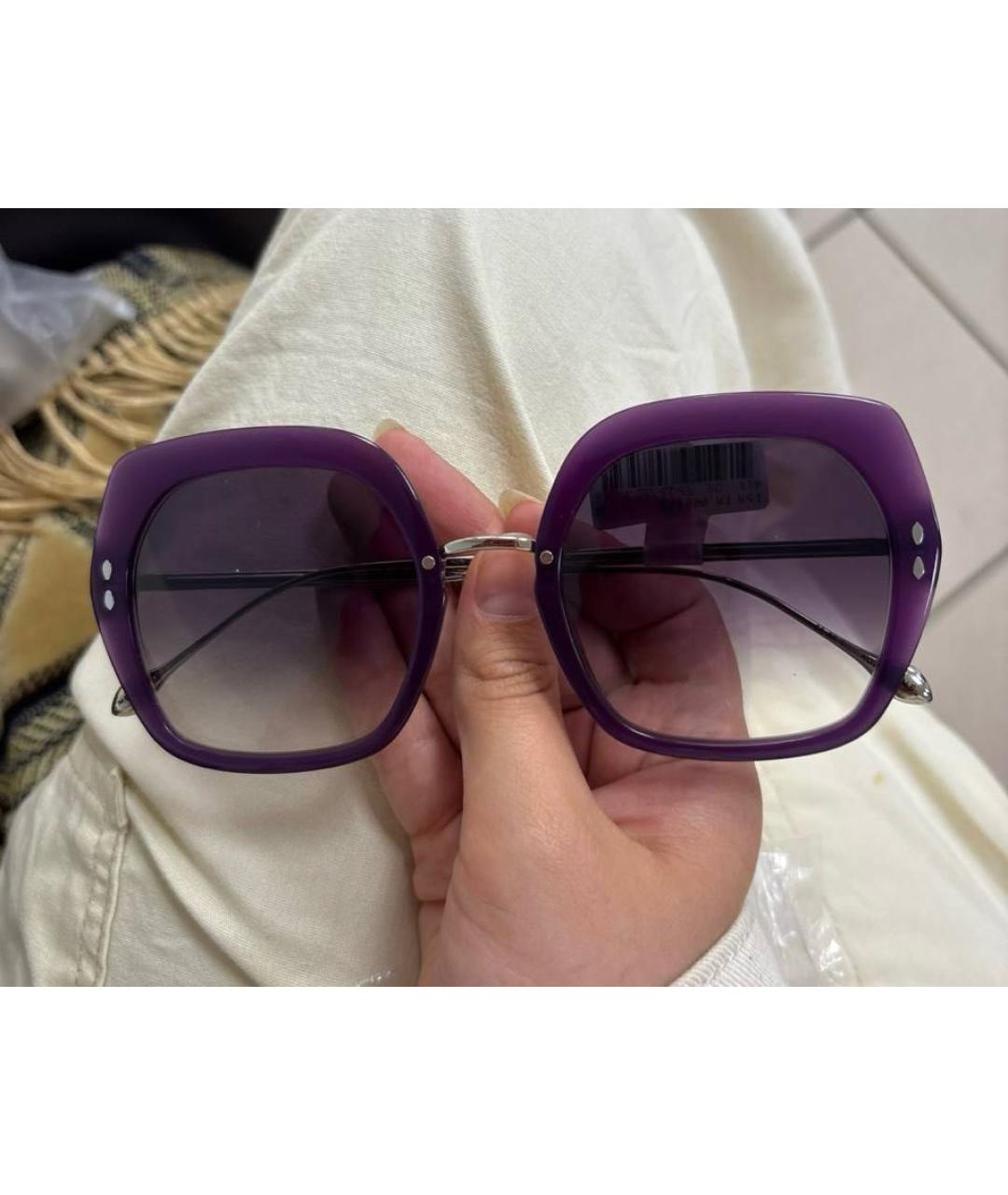 ISABEL MARANT Фиолетовые пластиковые солнцезащитные очки, фото 3