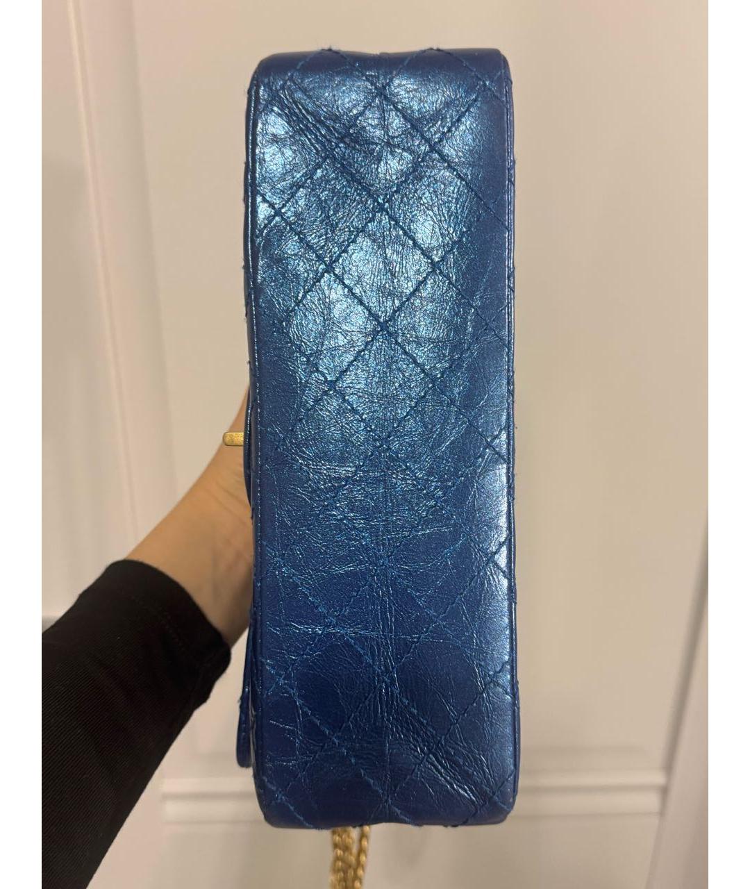 CHANEL Синяя кожаная сумка через плечо, фото 7