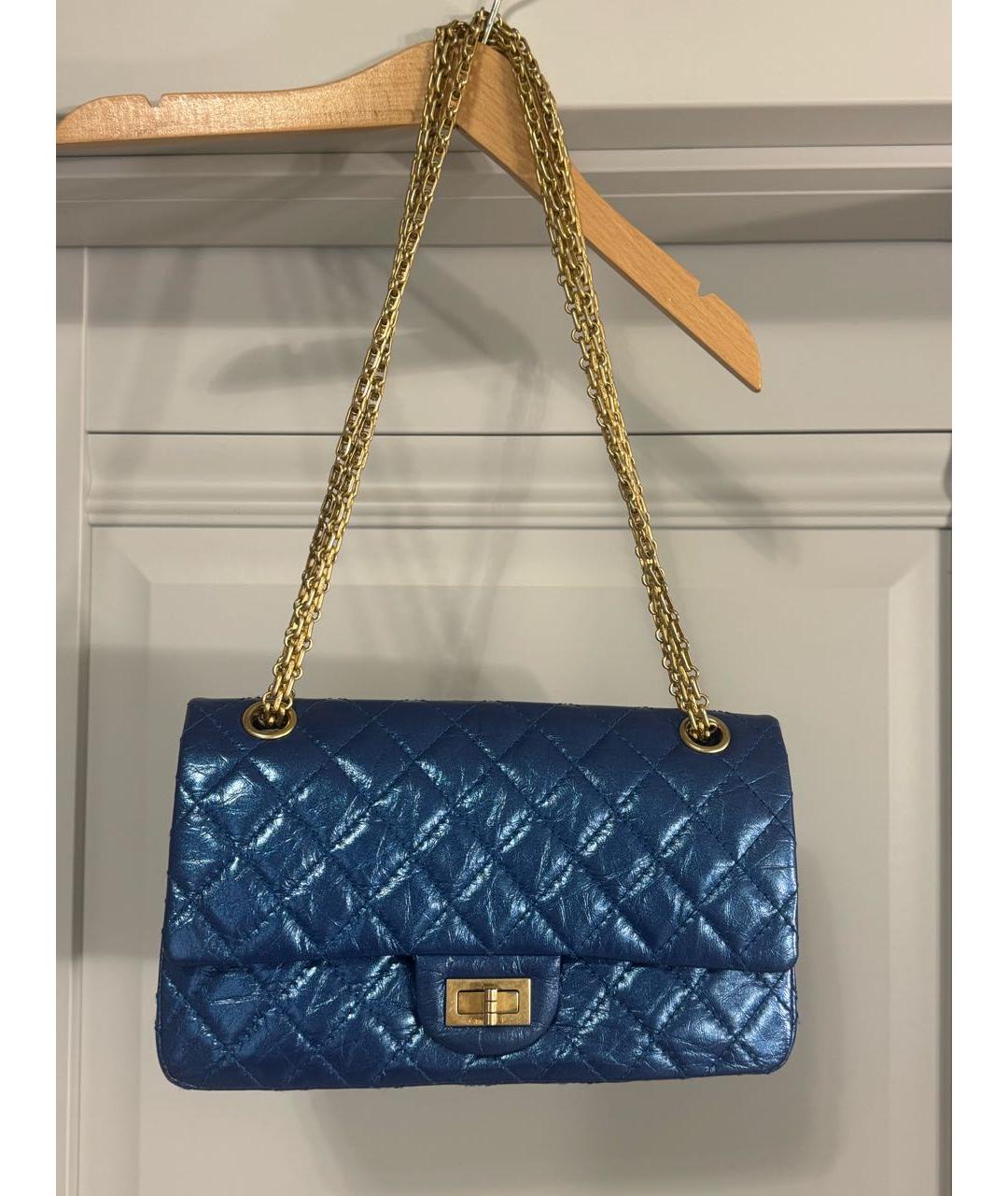 CHANEL Синяя кожаная сумка через плечо, фото 8