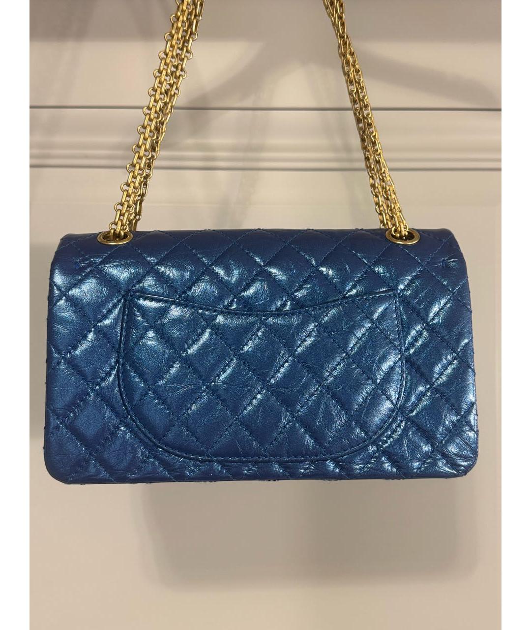 CHANEL Синяя кожаная сумка через плечо, фото 3