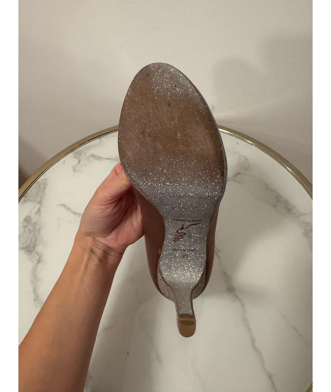 RENE CAOVILLA Розовые текстильные туфли, фото 4