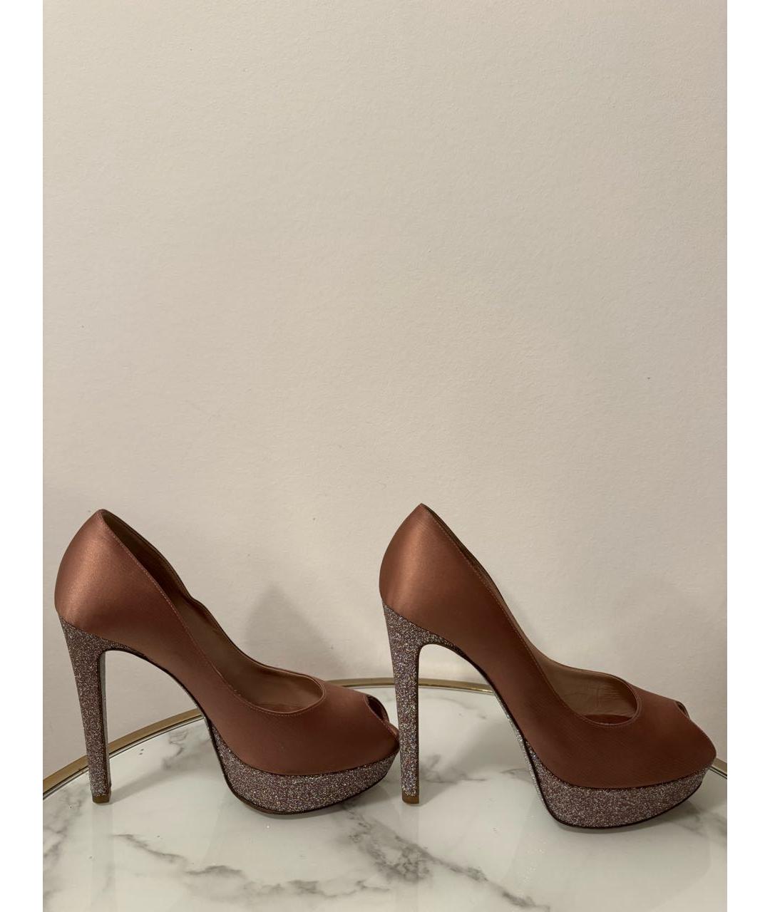 RENE CAOVILLA Розовые текстильные туфли, фото 5