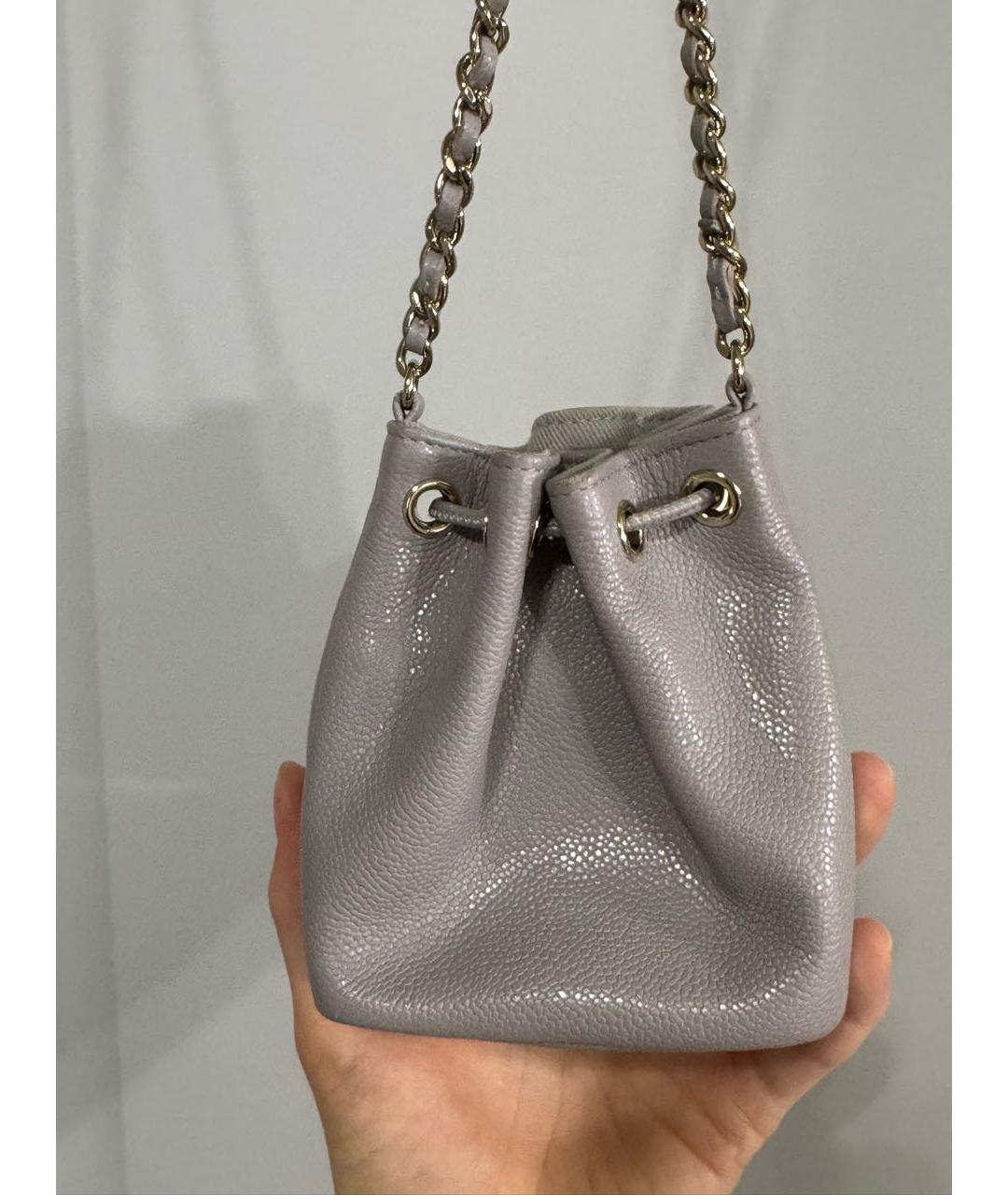 CHANEL Голубая кожаная сумка через плечо, фото 3