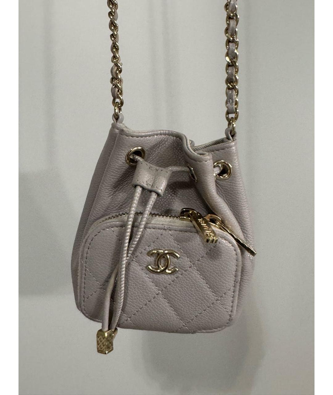 CHANEL Голубая кожаная сумка через плечо, фото 8