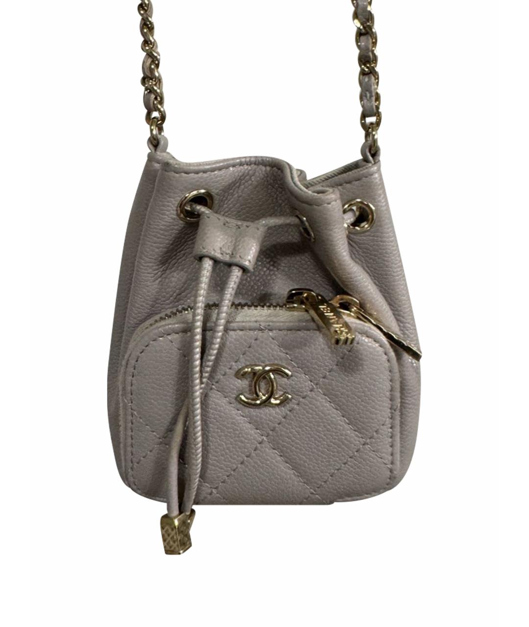 CHANEL Голубая кожаная сумка через плечо, фото 1