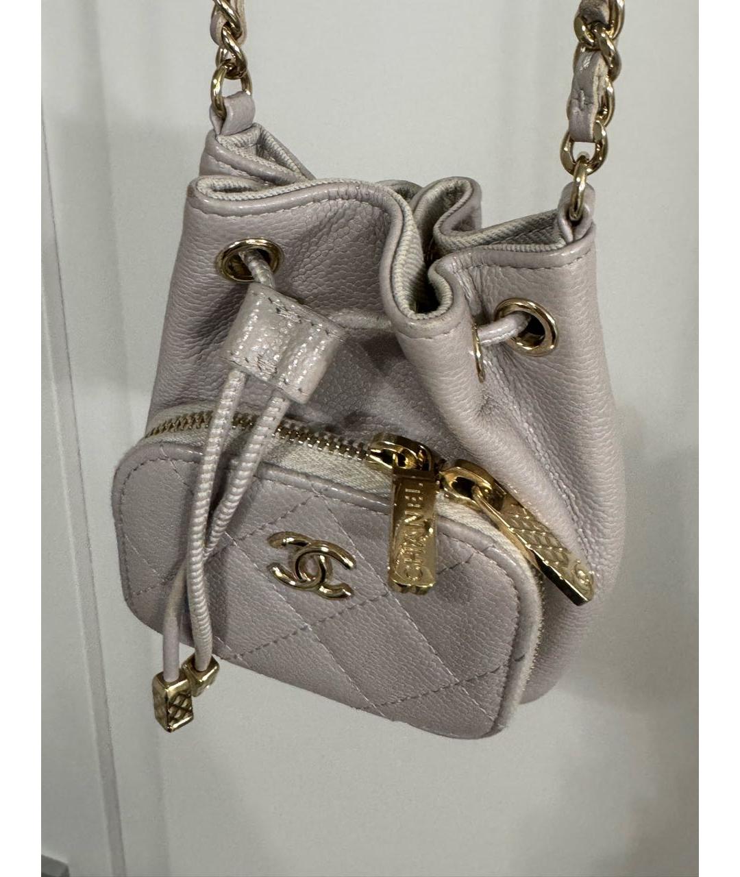 CHANEL Голубая кожаная сумка через плечо, фото 2