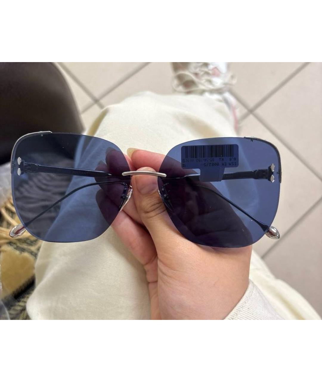 ISABEL MARANT Серые металлические солнцезащитные очки, фото 3