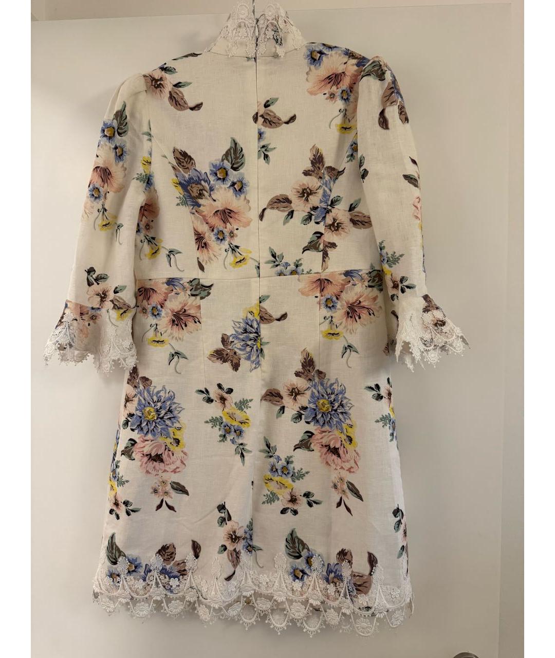 ZIMMERMANN Белое льняное коктейльное платье, фото 2