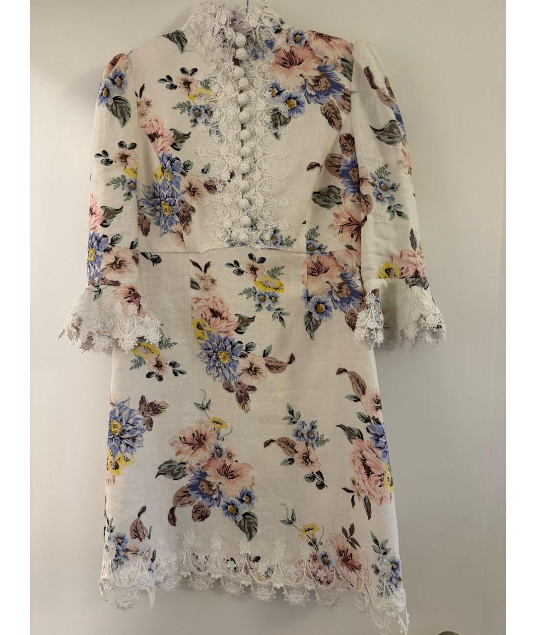 ZIMMERMANN Белое льняное коктейльное платье, фото 5