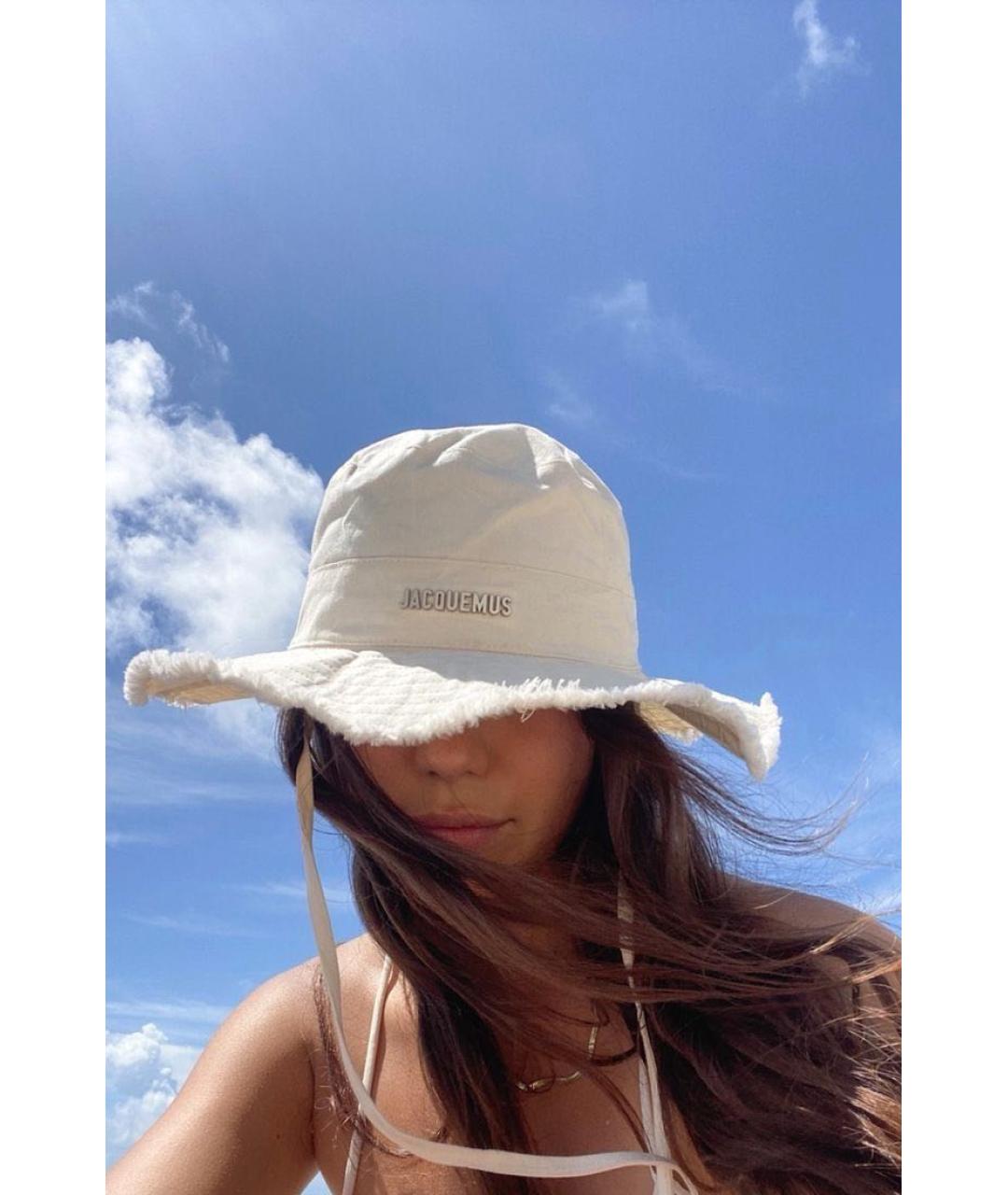 JACQUEMUS Бежевая хлопковая панама, фото 5