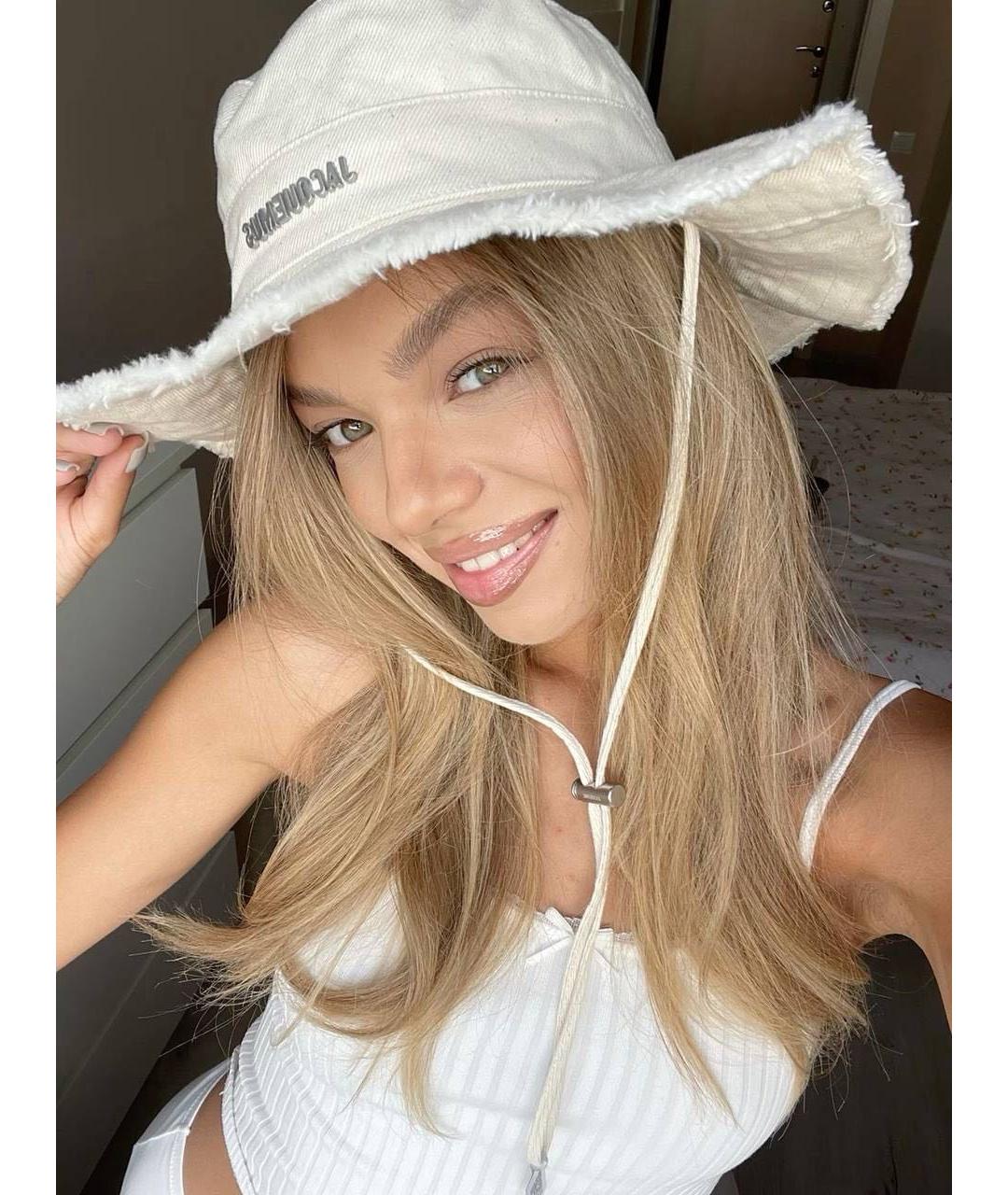 JACQUEMUS Бежевая хлопковая панама, фото 3