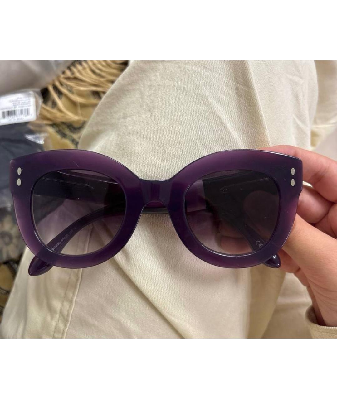 ISABEL MARANT Фиолетовые пластиковые солнцезащитные очки, фото 3