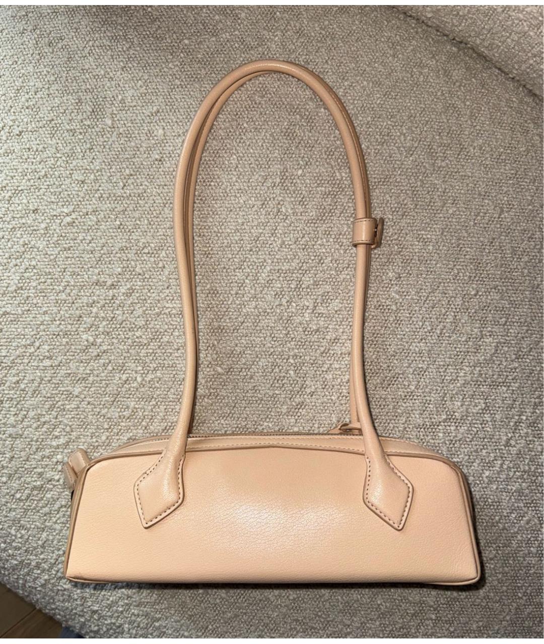 ALAIA Бежевая кожаная сумка с короткими ручками, фото 2