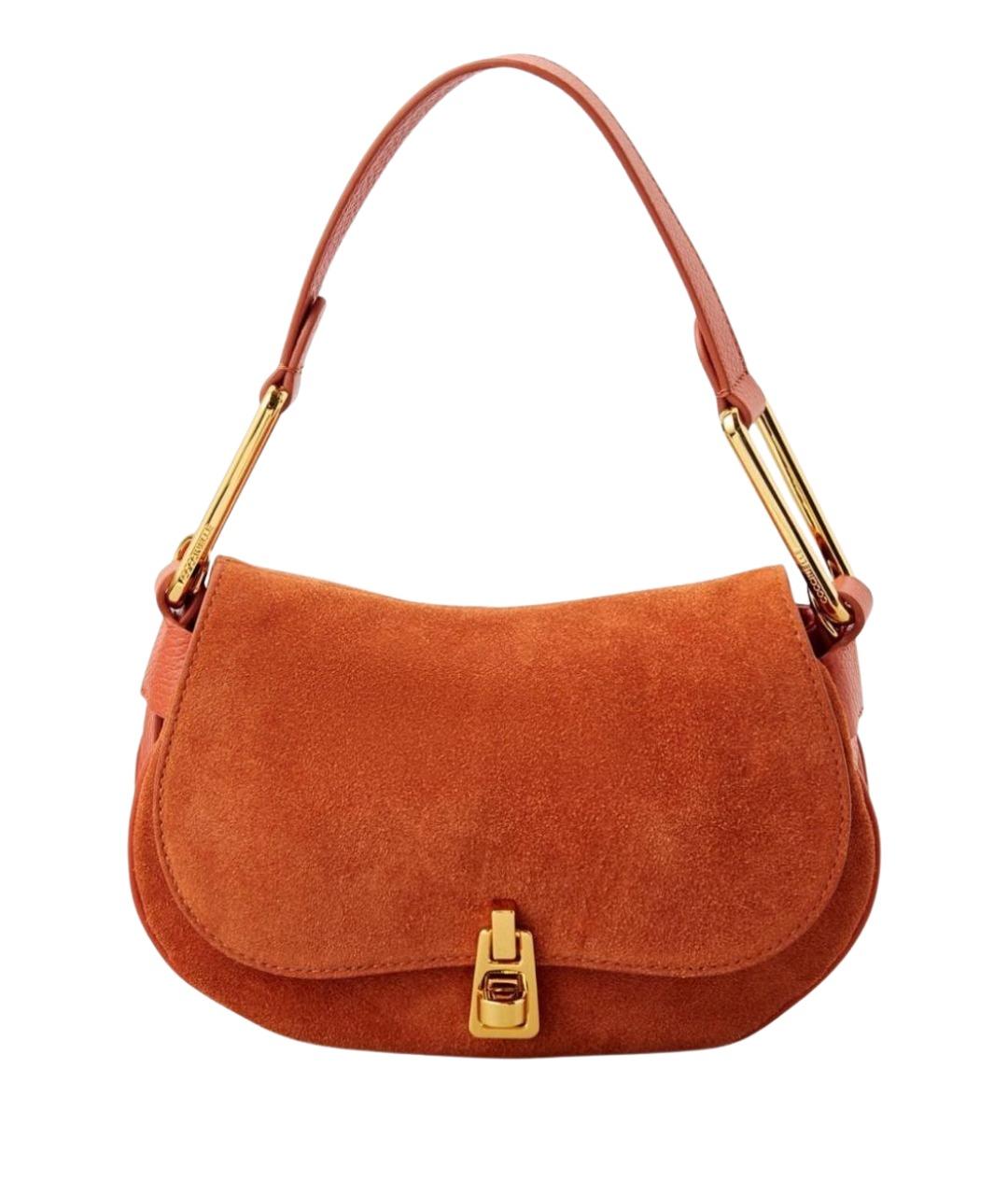 COCCINELLE Оранжевая замшевая сумка через плечо, фото 1