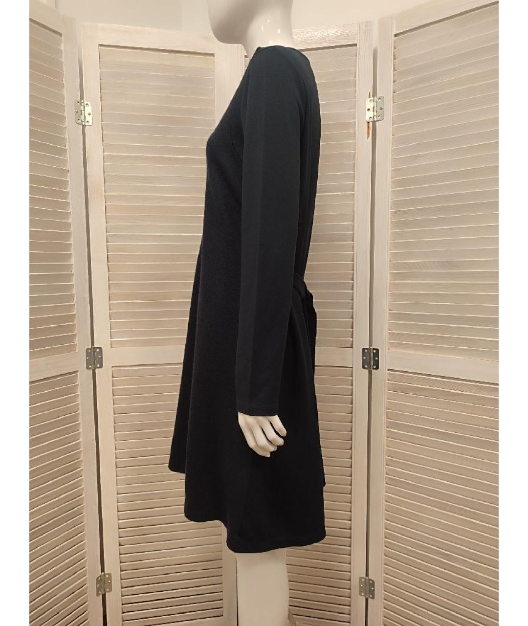 COS Темно-синее шерстяное повседневное платье, фото 4