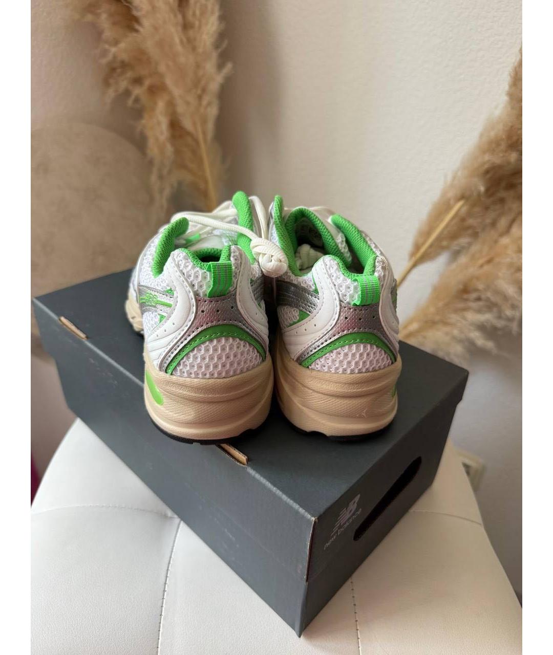 NEW BALANCE Зеленые текстильные кроссовки, фото 4