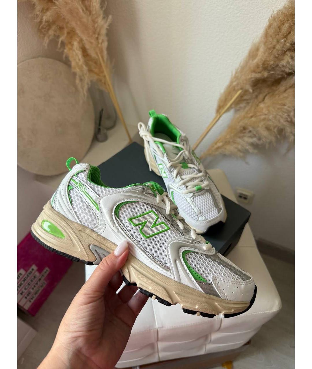 NEW BALANCE Зеленые текстильные кроссовки, фото 2