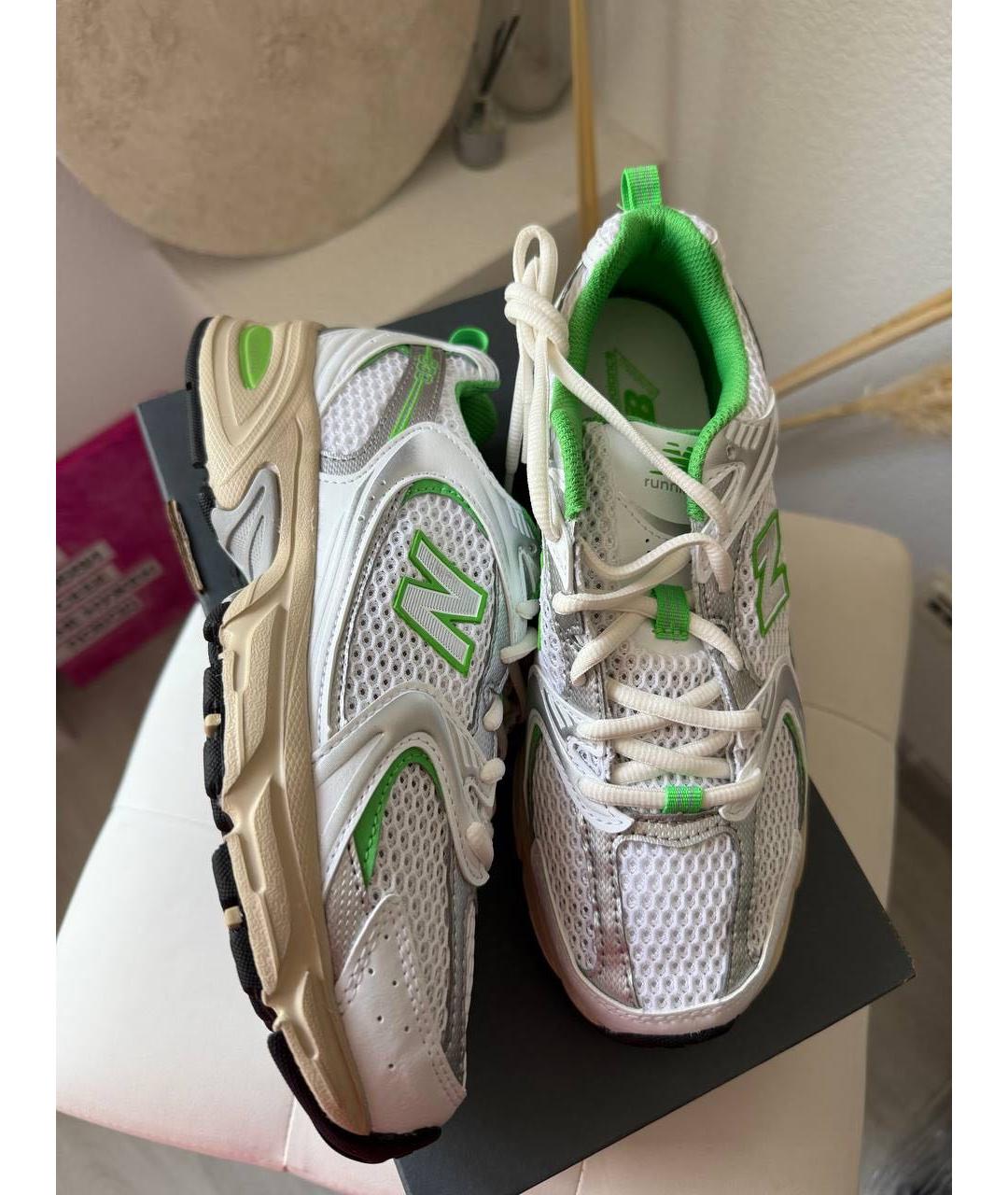 NEW BALANCE Зеленые текстильные кроссовки, фото 3