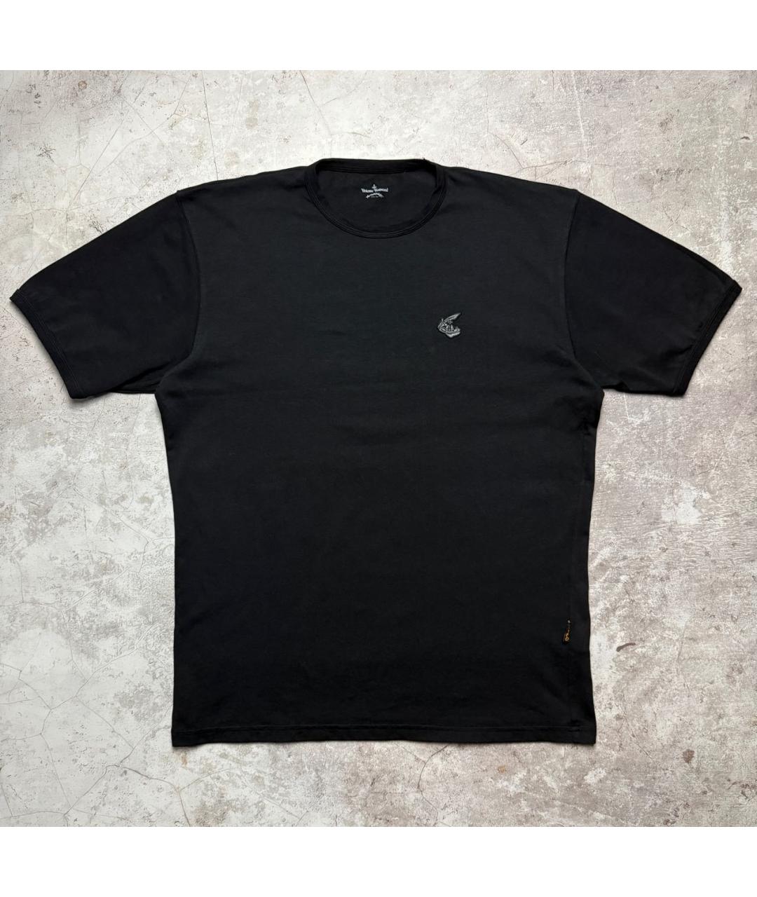 VIVIENNE WESTWOOD Черная хлопковая футболка, фото 6