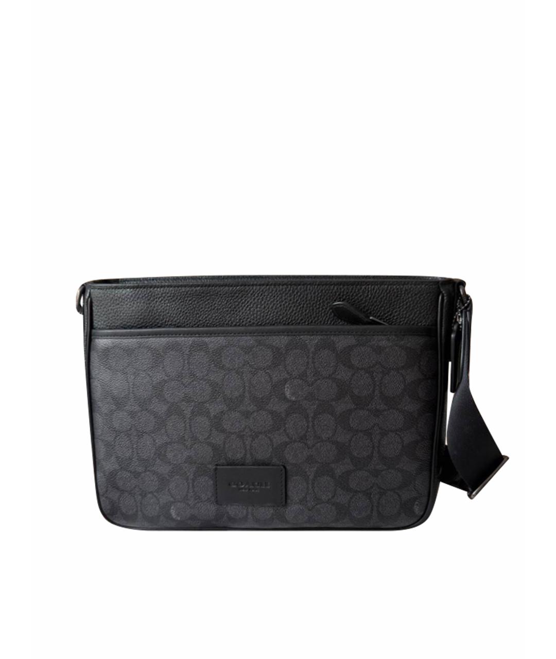 COACH Черная кожаная сумка на плечо, фото 9