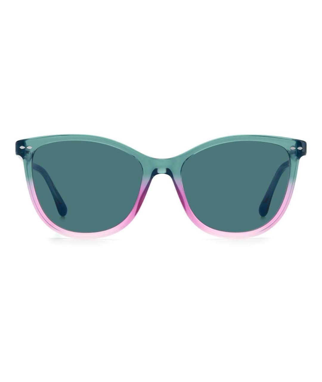 ISABEL MARANT Бирюзовые пластиковые солнцезащитные очки, фото 1